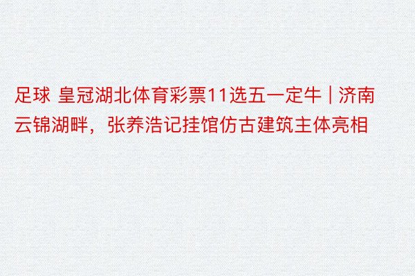 足球 皇冠湖北体育彩票11选五一定牛 | 济南云锦湖畔，张养浩记挂馆仿古建筑主体亮相